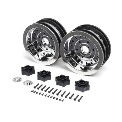 Losi D&D Mega Truck Wheel Chrome 2 LMT Mega LOS44005 RC Tire