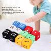 12 Pcs Plush Car Dice 6cm Dice Car Accessories Dice with Dots and Suction Cups for Car Interior Ornament Decoration view 3