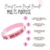 5 Pack Pink Ribbon Bangle Bracelets for Breast Cancer Awareness - Perfect for Support Groups and Fundraisers view 2