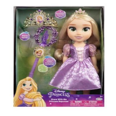 Disney Jakks Pacific Princess Share with Me Rapunzel Toddler Doll with Child-Sized Accessories