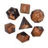 Loveliome 7 PCS Polyhedral DND Dice Stone Crystal Set for RPG Role Playing Games Dungeons and Dragons Table Games, Tiger's Eye view 2