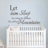 Let Him Sleep - Vinyl Wall Decal Nursery Quotes Love Wall Letterings for Boys Room Decoration(33x57" Black) view 2