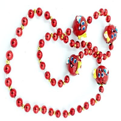 Apple Teachers Pet Mardi Gras Bead Necklace Spring Break Cajun Carnival Festival New Orleans