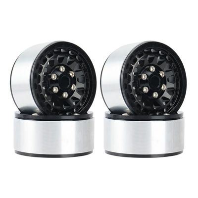 4PCS Metal 1.9 Beadlock Wheels Rim Wheel Hub for 1/10 RC Crawler Car Axial SCX10 90046 Traxxas TRX4 RC4WD D90 CC01 ( Color : Multi )