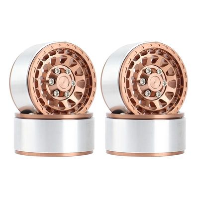 4PCS Metal 1.9 Beadlock Wheels Rim Wheel Hub for 1/10 RC Crawler Car Axial SCX10 90046 Traxxas TRX4 RC4WD D90 CC01 ( Color : Burgundy )