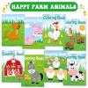 48 Pcs Farm Party Favors Bulk Coloring Books Animals Mini Coloring Books Bulk for Kid DIY Art Drawing Book Set for Cow Sheep Farmhouse Theme Barnyard Birthday Goodie Bag Filler Class Return Gift view 3