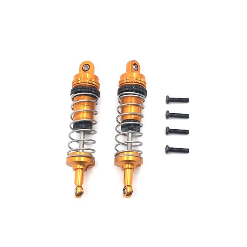 Greendhat Compatible with WLtoys 144010 144001 144002 124016 124017 124018 124019 RC Car All-Metal Upgrade Parts, Modified Hydraulic Shock Absorber ( Color : Gold )