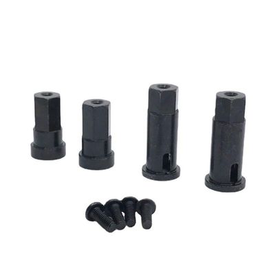 Greendhat 4Pcs Metal Wheel Hex Hub Drive Adapter Combiner for HB Toys ZP1001 ZP1002 ZP 1001 ZP 1002 1/10 RC Car Upgrade Parts ( Color : Black )