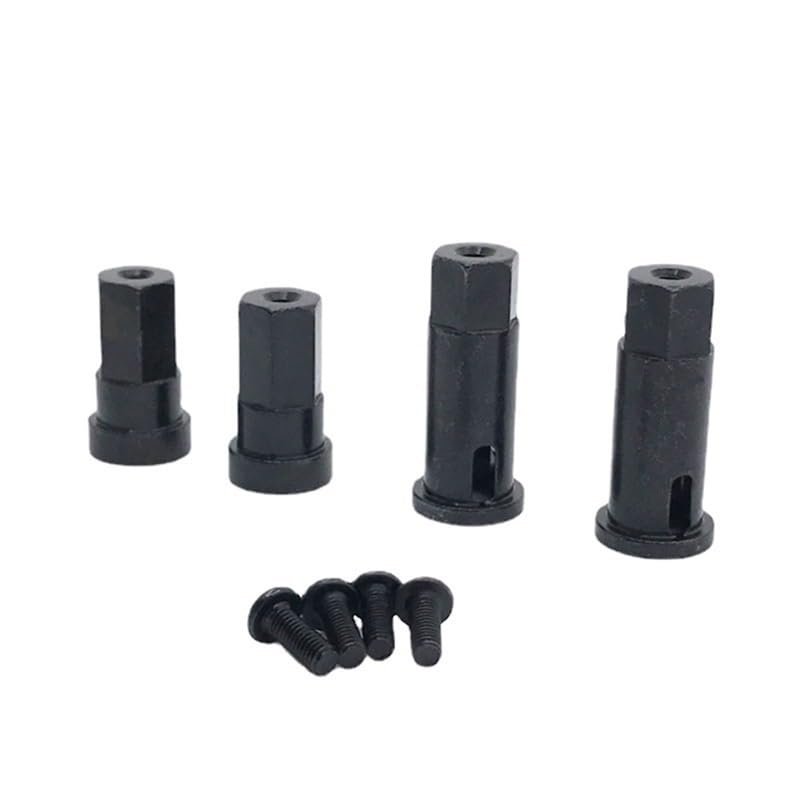 Greendhat 4Pcs Metal Wheel Hex Hub Drive Adapter Combiner for HB Toys ZP1001 ZP1002 ZP 1001 ZP 1002 1/10 RC Car Upgrade Parts ( Color : Black )