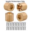 Brass Weights 6mm 9mm 12mm 15mm 22mm Wheel Hex Hub Widen Adapter for 1/10 RC Crawler 1.9 2.2 Wheels Rims SCX10 TRX4 (18.4mm) view 2