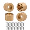MUHIKRT Brass Weights 6mm 9mm 12mm 15mm 22mm Wheel Hex Hub Widen Adapter for 1/10 RC Crawler 1.9 2.2 Wheels Rims SCX10 TRX4 (15mm), Black view 1