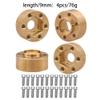 MUHIKRT Brass Weights 6mm 9mm 12mm 15mm 22mm Wheel Hex Hub Widen Adapter for 1/10 RC Crawler 1.9 2.2 Wheels Rims SCX10 TRX4 (9mm), Black view 2