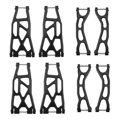 Greendhat 8Pcs Metal Front & Rear Suspension Arm Set 7729 7730 7731 for Traxxas X-Maxx XMAXX 1/5 8S 6S RC Car Upgrade Parts ( Color : Black )