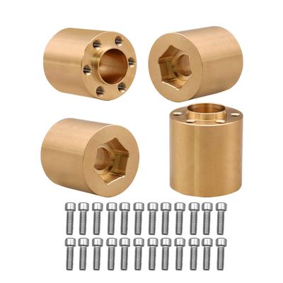 MUHIKRT Brass Weights 6mm 9mm 12mm 15mm 22mm Wheel Hex Hub Widen Adapter for 1/10 RC Crawler 1.9 2.2 Wheels Rims SCX10 TRX4 (22mm)