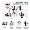 Koty Car Seat Toys, Infant Baby Spiral Plush Activity Hanging Toy for Stroller Bar Pram Crib with Music Box BB Squeaker & Rattles(Black Fox) view 3