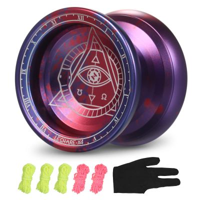 Lixada Professional Yoyo Competitive Aluminum Yoyo Ball Yo Yo Gift with 5 Replacement Yoyo Strings and Glove Great for Beginners and for Advanced String Yo-Yo Tricks Looping Play Color Optional