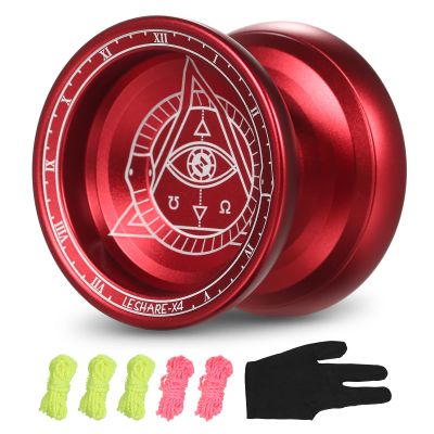 Lixada Professional Yoyo Competitive Aluminum Yoyo Ball Yo Yo Gift with 5 Replacement Yoyo Strings and Glove Great for Beginners and for Advanced String Yo-Yo Tricks Looping Play Color Optional