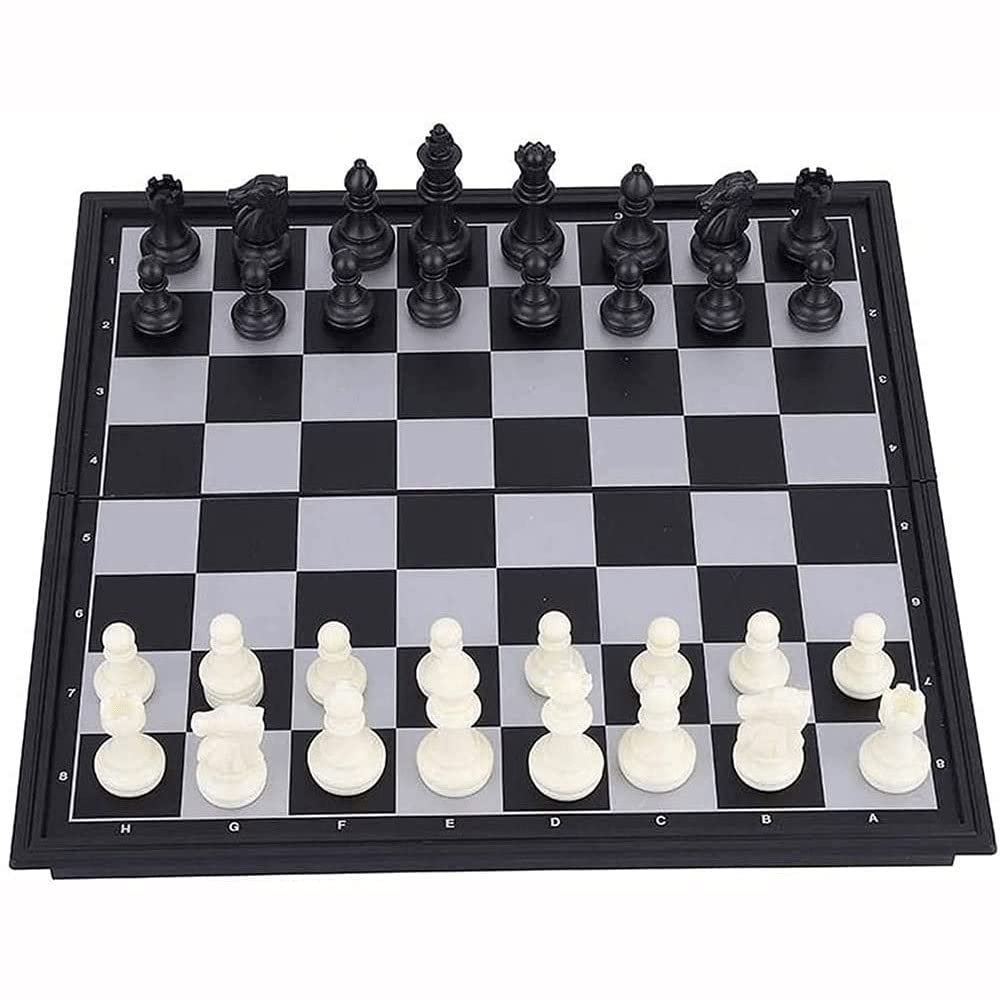 Feiyx Magnetic Folding Chess Board Portable Set Games,Perfect Educational Toys Magnetic Travel Chess Set