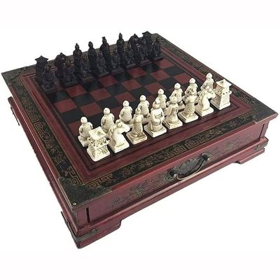 Feiyx Terracotta Warriors Chess Set for Kids and Adults Classic Family Chess Set Premium Terracotta Warriors Resin