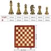 Feiyx Chess Set Folding Metal Chess Set with Retro Copper Plated Metal Chess Pieces & Portable Folding Wooden Chessboard Board Game Gift,Folding Chessboard Beginner Adult Children view 3