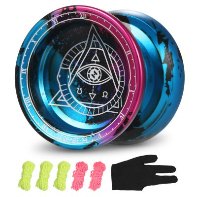 Lixada Professional Yoyo Competitive Aluminum Yoyo Ball Yo Yo Gift with 5 Replacement Yoyo Strings and Glove Great for Beginners and for Advanced String Yo-Yo Tricks Looping Play Color Optional