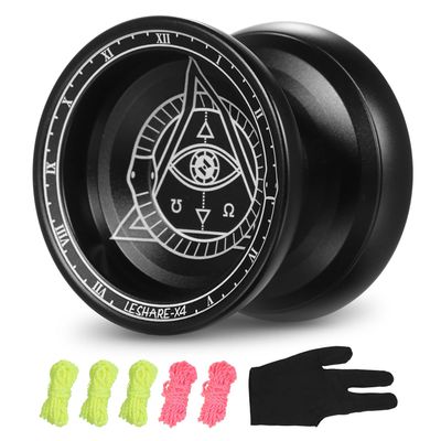 Lixada Professional Yoyo Competitive Aluminum Yoyo Ball Yo Yo Gift with 5 Replacement Yoyo Strings and Glove Great for Beginners and for Advanced String Yo-Yo Tricks Looping Play Color Optional