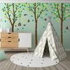 128 x 82inch Giant Jungle Forest Tree Wall Decals Birds Wall Stickers Green Leaves Wall Murals Decor for Kids Bedroom Nursery Living Room Office Home Decoration (Brown) view 3