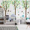 128 x 82inch Giant Jungle Forest Tree Wall Decals Birds Wall Stickers Green Leaves Wall Murals Decor for Kids Bedroom Nursery Living Room Office Home Decoration (Brown) view 4