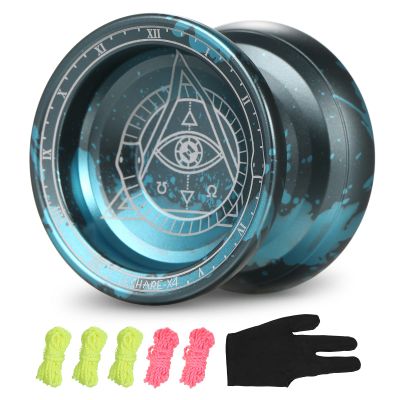 Lixada Professional Yoyo Competitive Aluminum Yoyo Ball Yo Yo Gift with 5 Replacement Yoyo Strings and Glove Great for Beginners and for Advanced String Yo-Yo Tricks Looping Play Color Optional