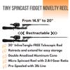 Tiny Spincast Fidget Novelty Reel by ProFISHiency | Mini Pocket Combo, Collapsible to 14", Extends to 20" | Office Desk Gag Gift White Elephant Toy | (Casting Practice, Reduce Stress, Have Fun),Black view 3