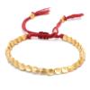 HL-UPS Tibetan Buddhism Women's Bracelets, Handmade Tibetan Buddhism Creative Brass Beads Colorful Rope Colorful Bracelets For Women Men Handmade Lucky Buttons Bracelets (Red, adjustable) view 2