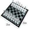 Feiyx Glass Chess Set, Elegant Design - Durable Build - Fully Functional - Frosted and Clear Pieces-Ordinary Glass Chess Transparent Chess view 2