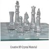 Feiyx Glass Chess Set, Elegant Design - Durable Build - Fully Functional - Frosted and Clear Pieces-Ordinary Glass Chess Transparent Chess view 3
