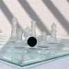 Feiyx Glass Chess Set, Elegant Design - Durable Build - Fully Functional - Frosted and Clear Pieces-Ordinary Glass Chess Transparent Chess view 4
