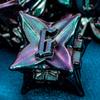 ARUOHHA DND Metal Dice Set Purple Green Leaf Design Polyhedral Dragons Dice with Box, 7PCS Dungeons D and D Dice Compatible with D&D RPG Role Playing Games D20 D12 D10 D8 D6 view 2