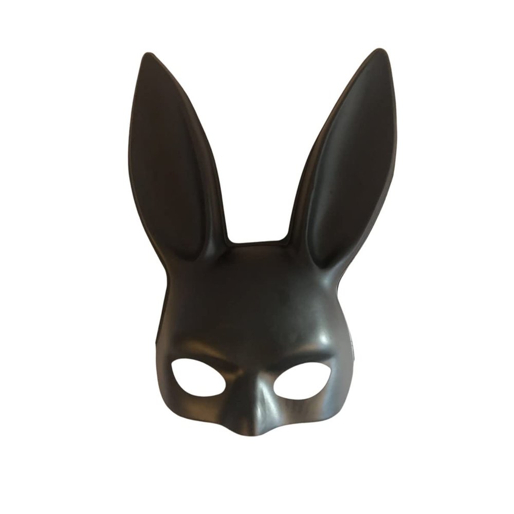 UICIOP Cute Bunny Mask - Christmas & Halloween Party Mask (Black)