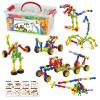 170 Pcs Building Toys for Kids Ages 4-8 with Toy Box Storage, Idea Guide, Building Blocks STEM Toys for 3 4 5 6 7 8 9 Year Old Creative Kids Activity, Christmas Birthday Gifts for Boys Girls view 1
