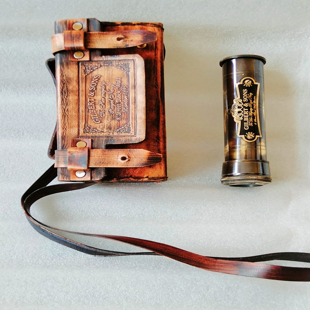 MUSKAN NAUTICAL STORE Vintage Kaleidoscope Brass Unique Kaleidoscope Move Kaleidoscope Gifts for Love Each Other Family Nautical Gift (with Box)