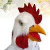 Totority Chicken Head Mask Plush Rooster Costume Hat Realistic Animal Mask for Halloween Cosplay Party Prank Photo Prop Portable Size view 2