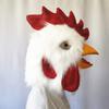 Totority Chicken Head Mask Plush Rooster Costume Hat Realistic Animal Mask for Halloween Cosplay Party Prank Photo Prop Portable Size view 3