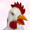 Totority Chicken Head Mask Plush Rooster Costume Hat Realistic Animal Mask for Halloween Cosplay Party Prank Photo Prop Portable Size view 4