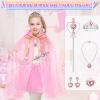 BesJonie Princess Dresses for Girls,Princess Dress Up Clothes Cape Skirt Toys for 3 4 5 6 Year Old Girl Birthday Gift Ideas (Pink) view 2