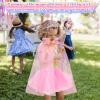 BesJonie Princess Dresses for Girls,Princess Dress Up Clothes Cape Skirt Toys for 3 4 5 6 Year Old Girl Birthday Gift Ideas (Pink) view 4