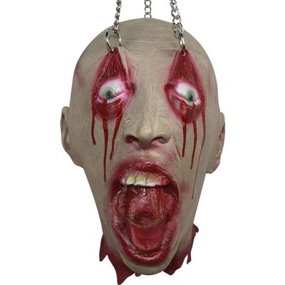 Beavorty Halloween Zombie Head Scary Hanging Severed Head Fake Body Parts Props Halloween Decorations Haunted House Props