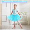 BesJonie Princess Dresses for Girls,Princess Dress Up Clothes Cape Skirt Toys for 3 4 5 6 Year Old Girl Birthday Gift Ideas (Blue Snowflake) view 3