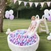Ball Pit Balls for Kids, 100 170 500 Crush Proof Ball Pit Balls Plastic Toy Balls for Ball Pits, BPA Phthalate Free Children's Pool Water Toys for Boys Girls Ball Pits, Party with Mix 5 Color view 3