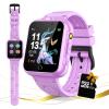 Retysaz Kids Game Smart Watch 24 Game Pedometer 2 HD Cameras Smartwatches for Children 3-12 Great Present Birthday to Girls Boys Electronic Learning Toys (Purple-A1) view 1