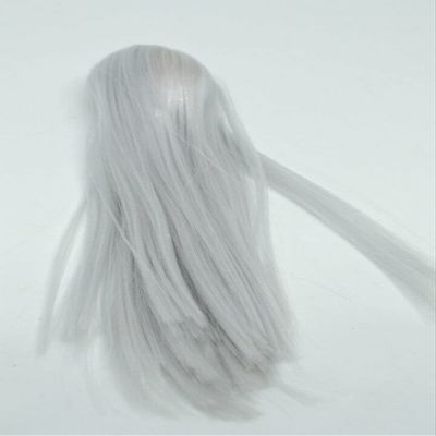 1/6 Scale Woman Hair Wig Multi Color for 12" Female HT Kumik Head Sculpt Doll (Silver Straight)