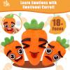 GiftAmaz Social Emotional Learning Toys - Big Feelings Carrot Social Emotional Games for Kids - 26 Facial Expressions, 10 Educational Flashcard - Preschool Learning Activities Birthday for Kid 3-6 view 2