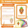 GiftAmaz Social Emotional Learning Toys - Big Feelings Carrot Social Emotional Games for Kids - 26 Facial Expressions, 10 Educational Flashcard - Preschool Learning Activities Birthday for Kid 3-6 view 3